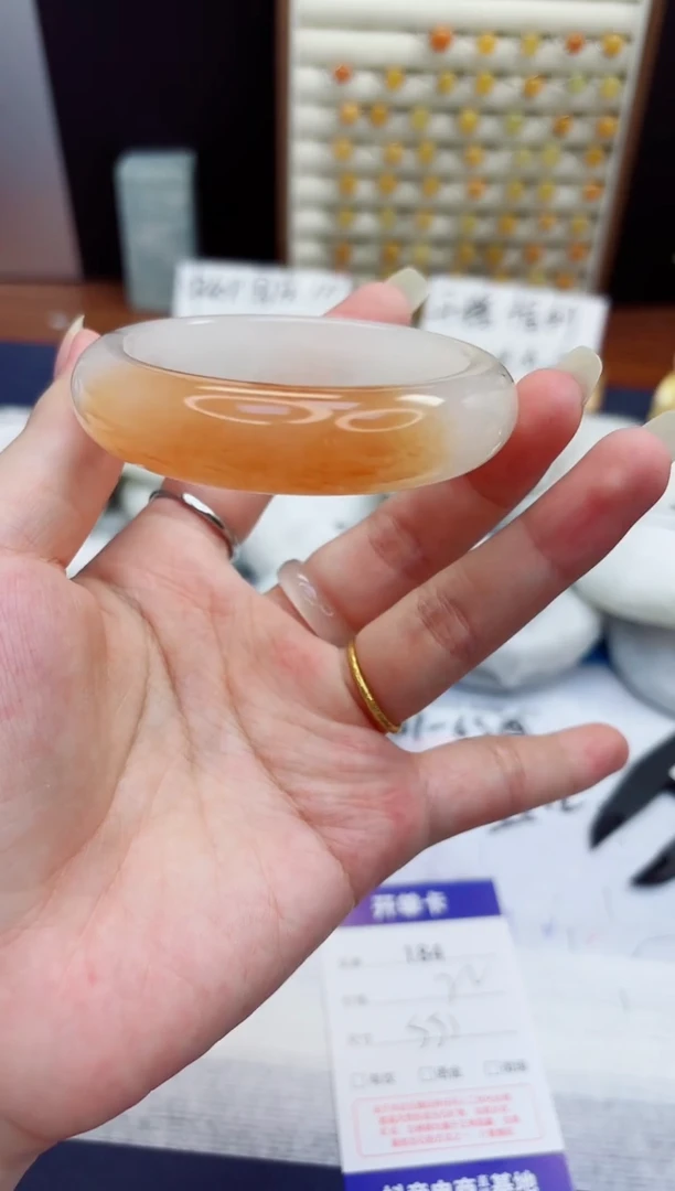 未镶嵌手镯石英质玉184-财气镯-圈口55