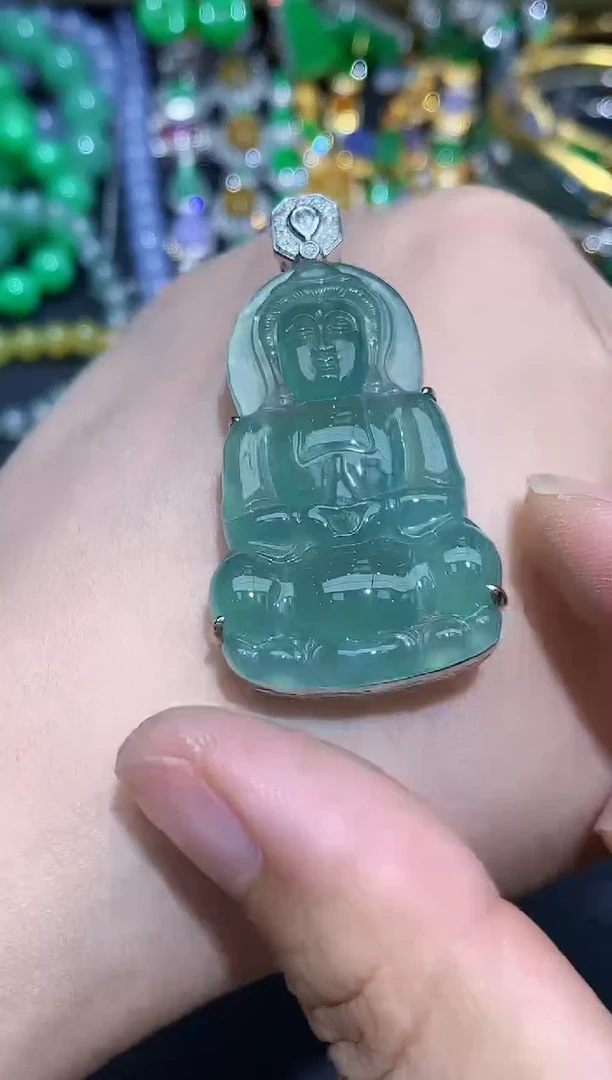 定制翡翠18K金镶嵌554-春日珠宝