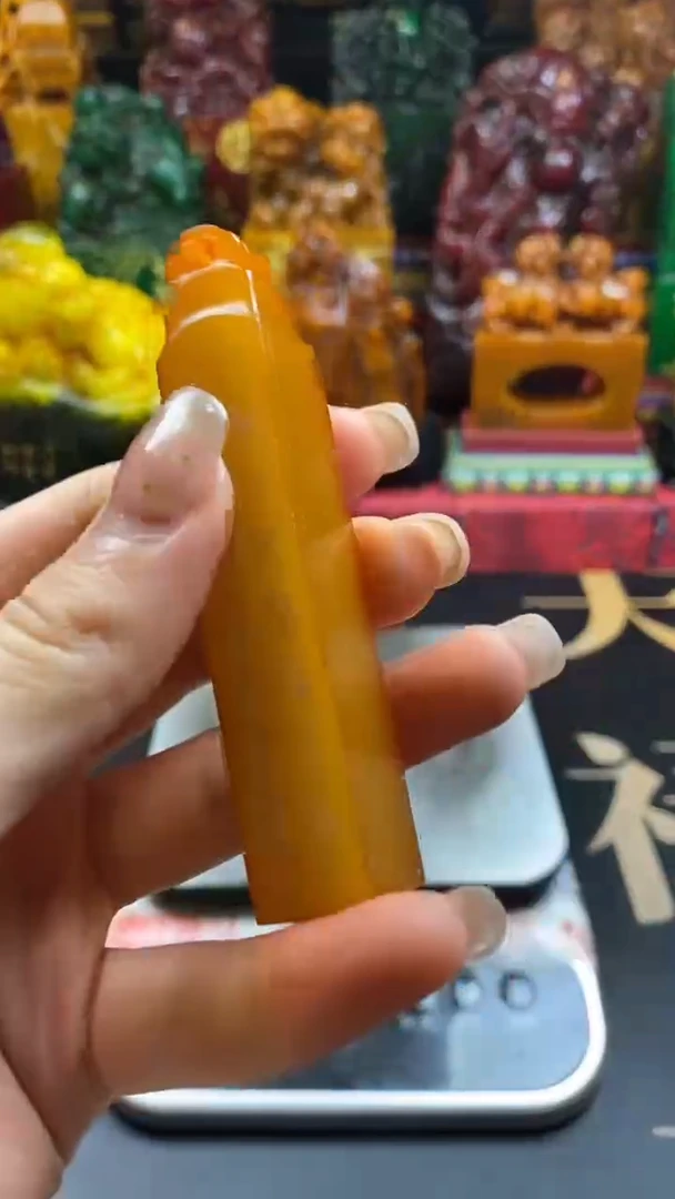寿山石印石田黄如意扭章