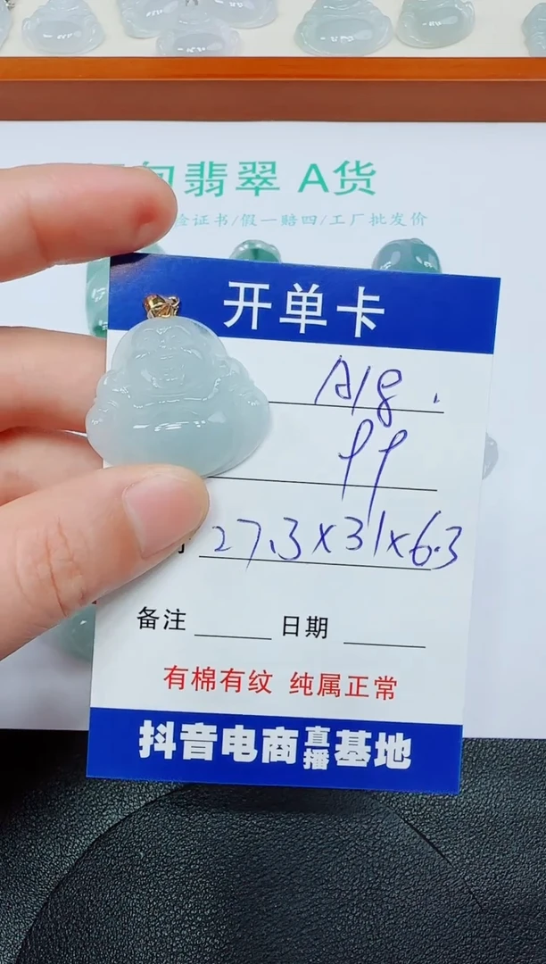 翡翠未镶嵌吊坠(赠链)A18