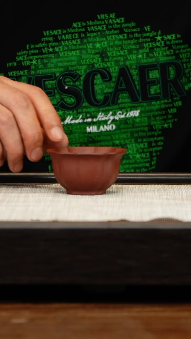 茶壶紫砂紫泥经纹杯