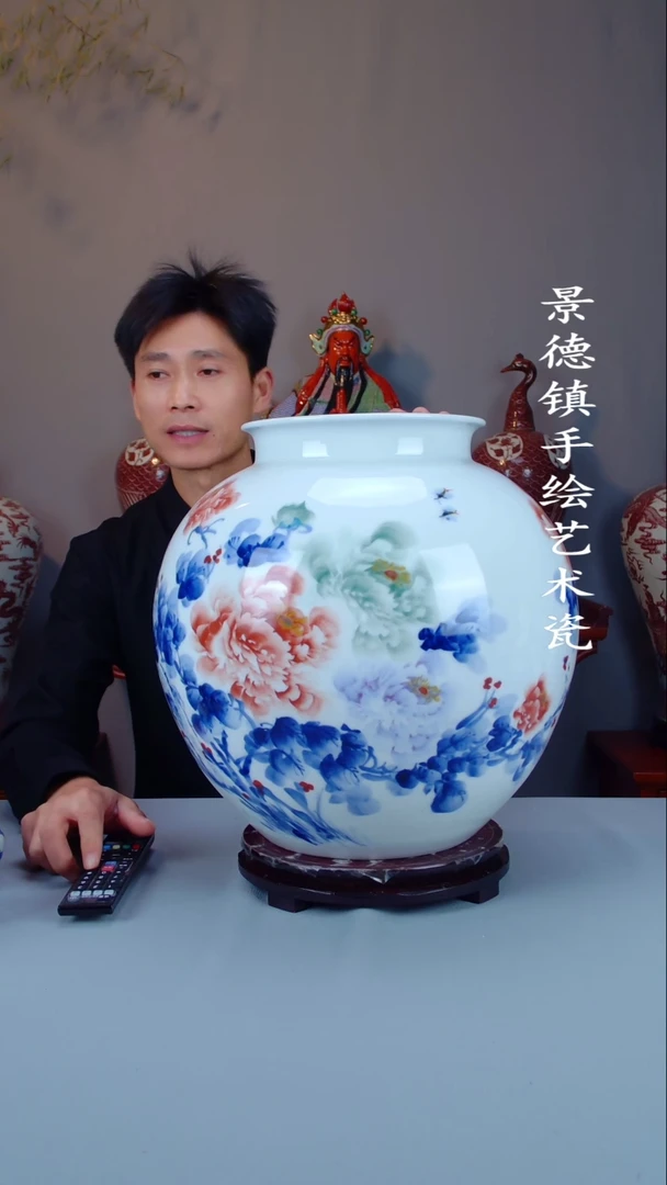 摆件陶景德镇手工手绘陶瓷摆件41