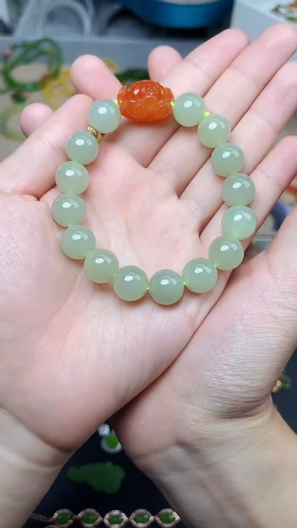 和田玉未镶嵌手串晴水手串06