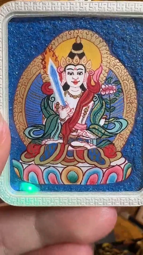吊坠虚老师热贡纯手绘唐卡