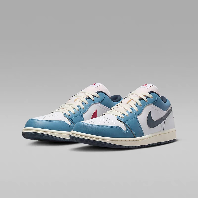 NIKE/耐克男子AJ1海军蓝红蓝鸳鸯钩低帮休闲运动篮球鞋HM3711-144