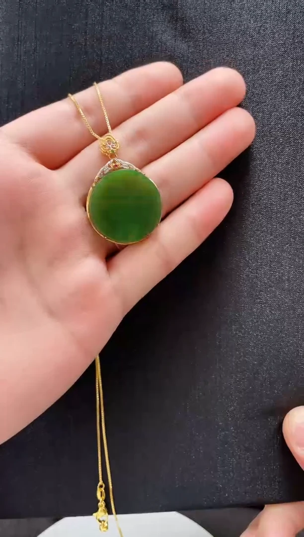 和田玉银S925镶嵌吊坠(不含链)多样性发一