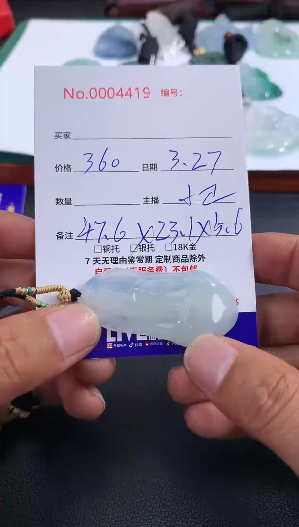 翡翠未镶嵌颈饰素衣