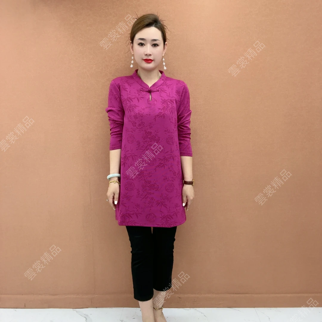 时尚中老年女装妈妈装盘扣秋季新款气质