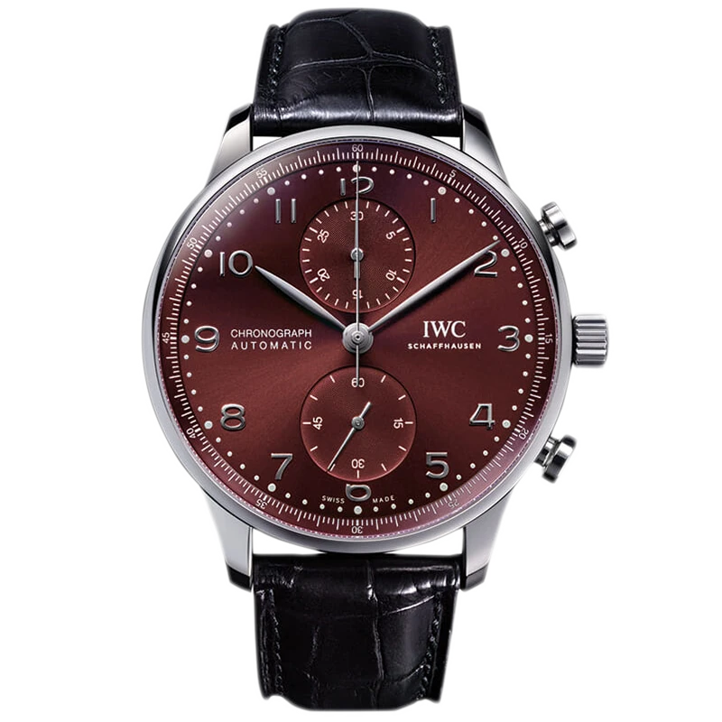 未使用 IWC/万国 葡萄牙/精钢/自动机械男表IW371616新款红盘背透