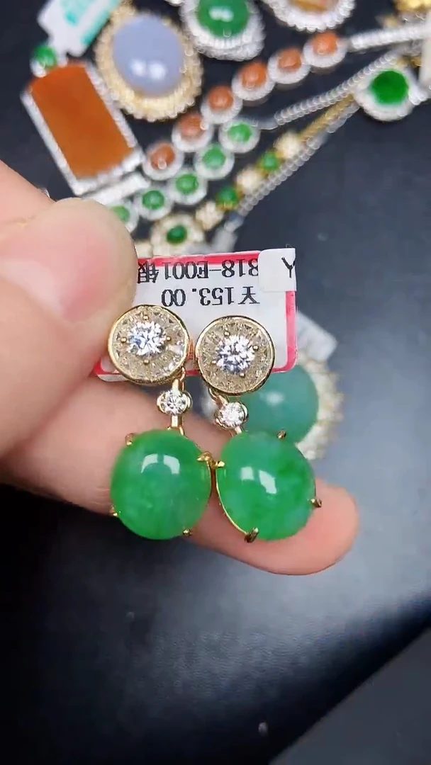 银S925镶嵌戒指翡翠2760