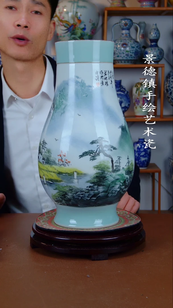 瓶景德镇手工手绘陶瓷摆件63