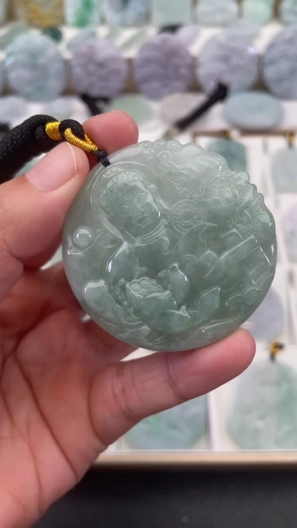 颈饰未镶嵌翡翠天然缅甸翡翠A货28