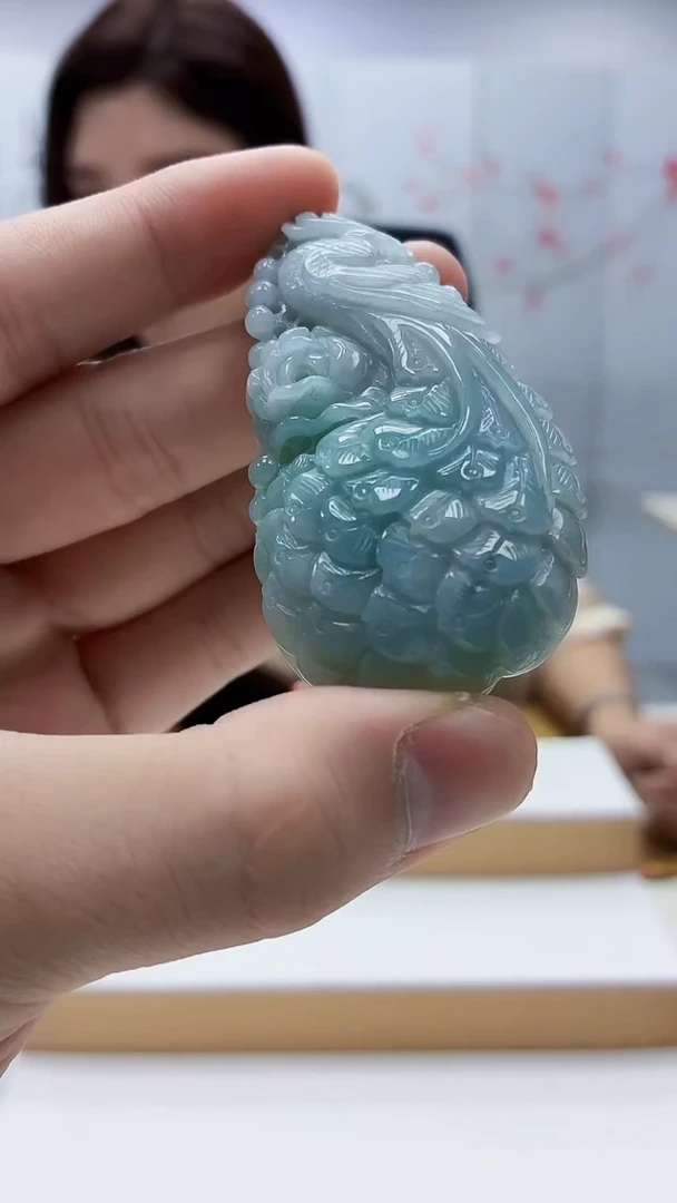 未镶嵌定制翡翠4829bb-毛货挂件70