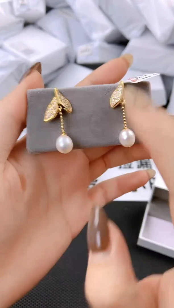 未镶嵌耳饰淡水珍珠ed1059