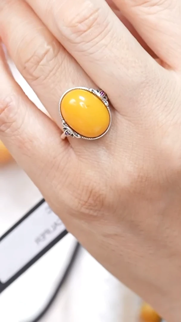 蜜蜡颈饰银S925镶嵌7439天然蜜蜡珠宝奇石云端妖孽全部保真