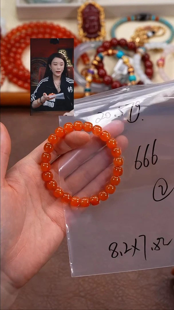 未镶嵌手串南红玛瑙绘*柒禧文玩回血好物