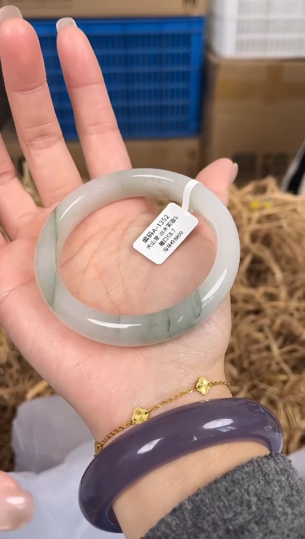 未镶嵌手镯石英质玉编码A1352