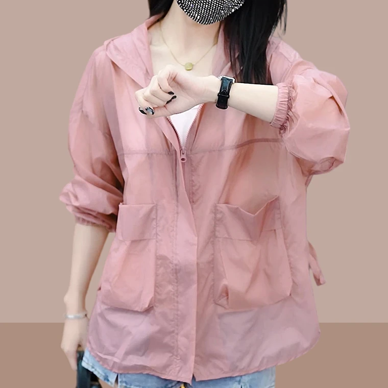 日常通勤防晒衣女爆款2025夏季洋气百搭轻薄款外套户外透气防晒服