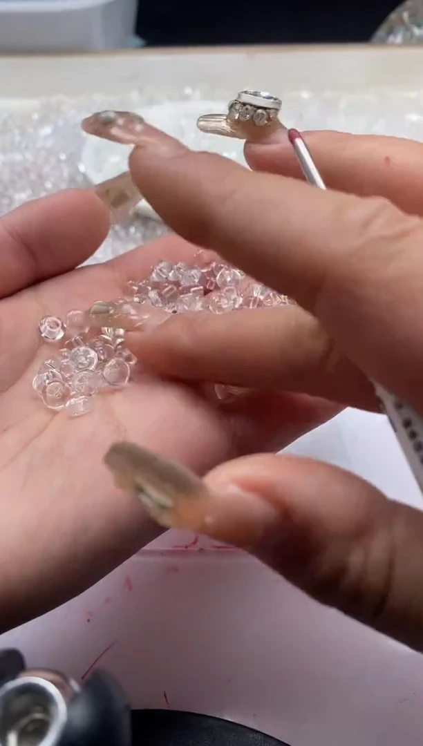 【闪购商品】水晶颈饰未镶嵌w2300白水晶算盘6*3mm*50颗