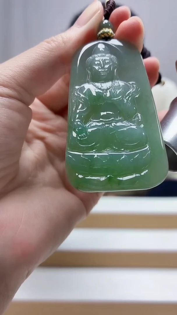 未镶嵌定制翡翠4898zm-毛货挂件15观音