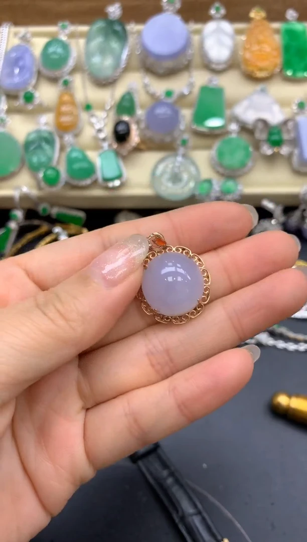 【闪购商品】翡翠颈饰18K金镶嵌322-中国好珍宝