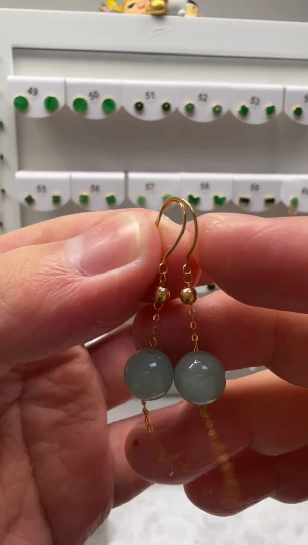 18K金镶嵌戒指翡翠缅甸天然翡翠a货