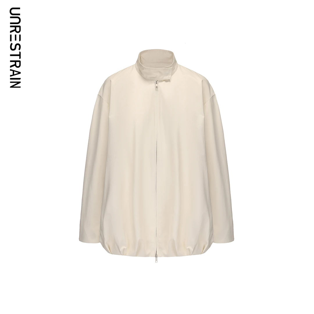 【UNRESTRAIN】UNR新品25早春杏色/深灰大廓形可调节收腰休闲外套