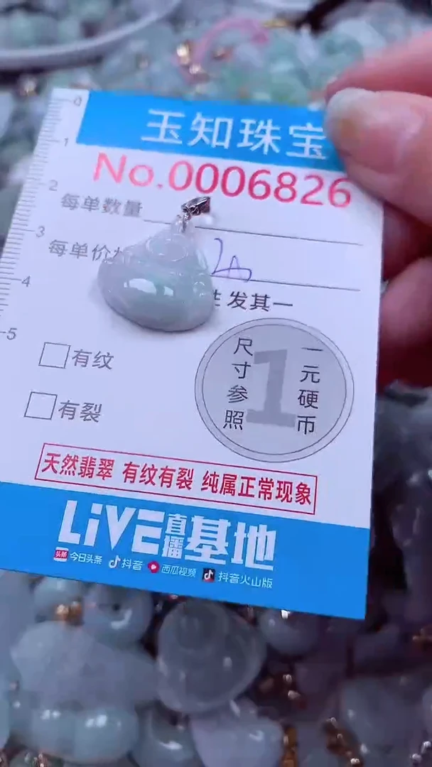吊坠(不含链)未镶嵌翡翠6826