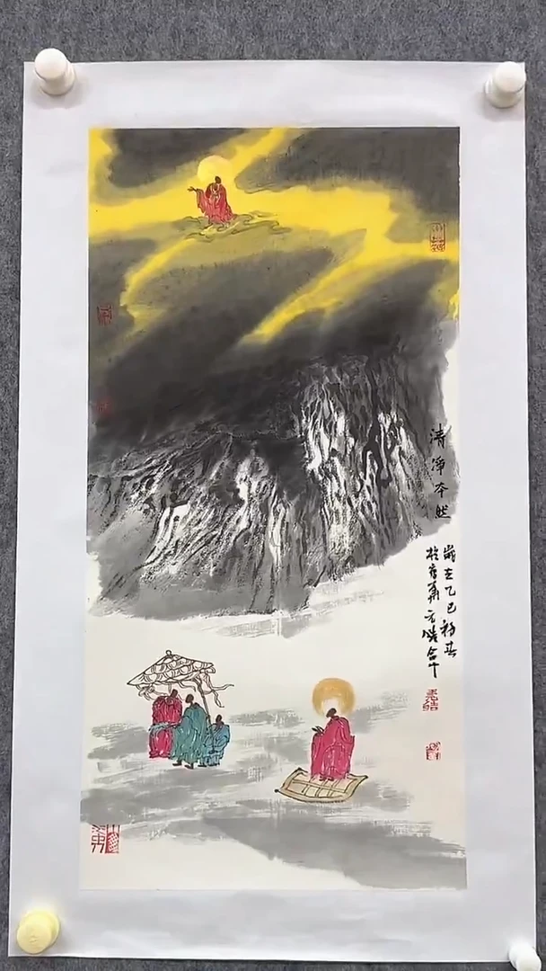 国画王元皓老师绘画作品-2平尺山水作品