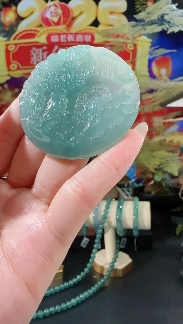 【闪购商品】翡翠吊坠(不含链)未镶嵌山水牌多样性发一