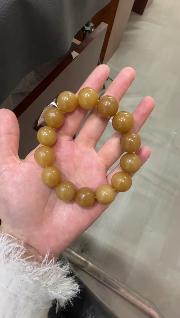 未镶嵌手串和田玉金山糖串卡16（产地直发）