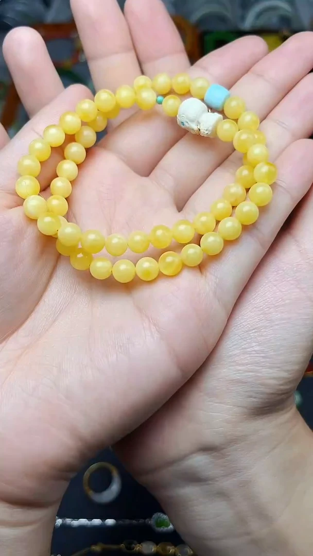手串蜜蜡未镶嵌B*J多圈手串 06