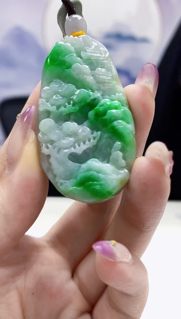 定制翡翠未镶嵌4688jw-毛货挂件46