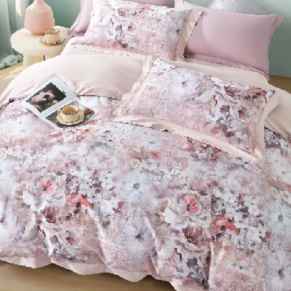 C7676御棉活性数码印花100s四件套恬淡风铃200*230