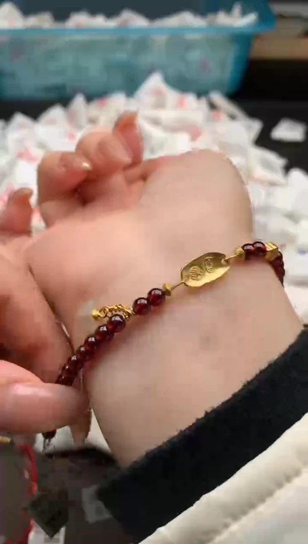 【闪购商品】石榴石手链银S925镶嵌  一