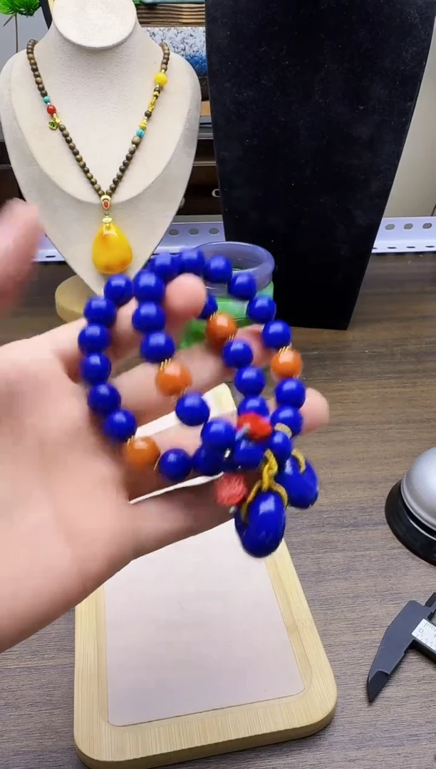 14K金镶嵌青金石手链QY08