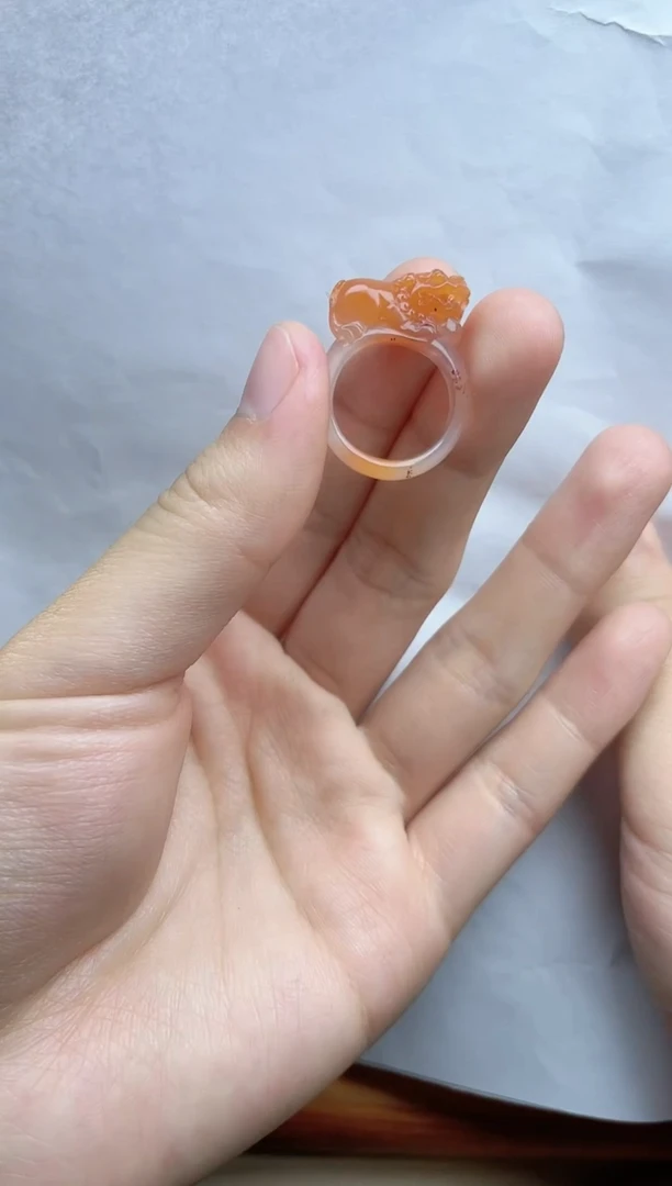 【闪购商品】南红玛瑙戒指未镶嵌戒指kk