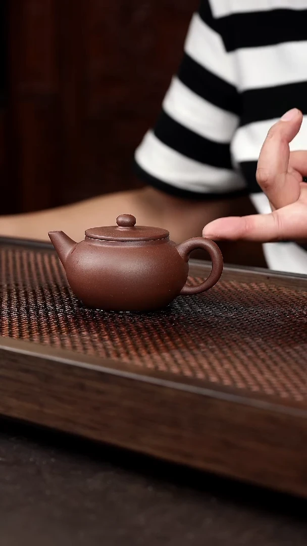 茶壶紫砂底槽清平盖水平