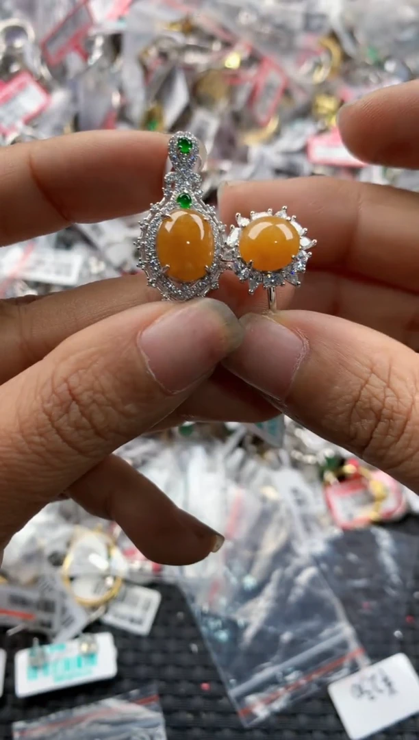 银S925镶嵌戒指翡翠141414----4