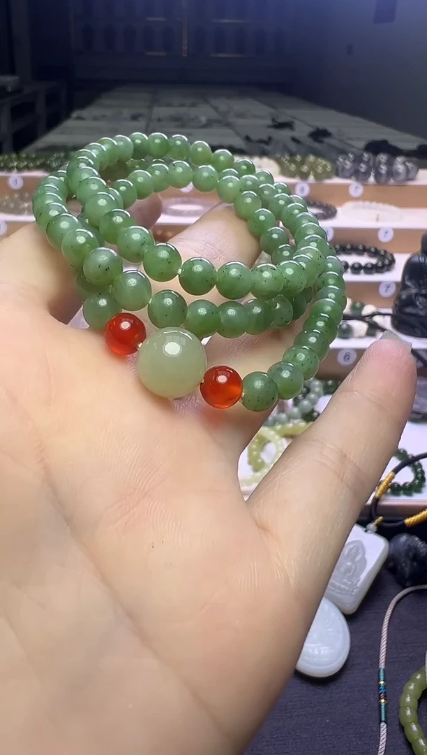 颈饰未镶嵌和田玉141号链接卡6mm