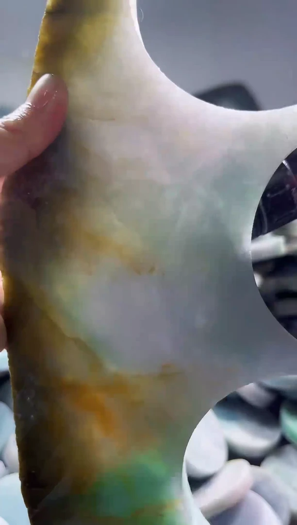 翡翠裸石缅甸翡翠A货柠4573