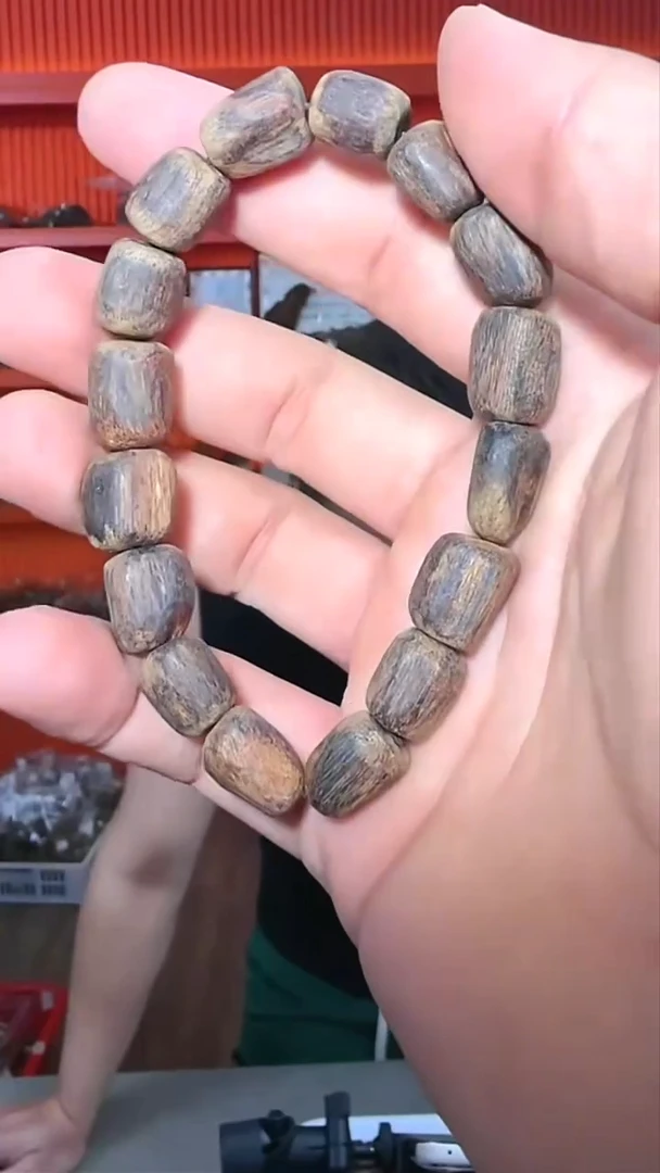 沉香手串a23号沉水芽庄绿伽罗17g多样性发一
