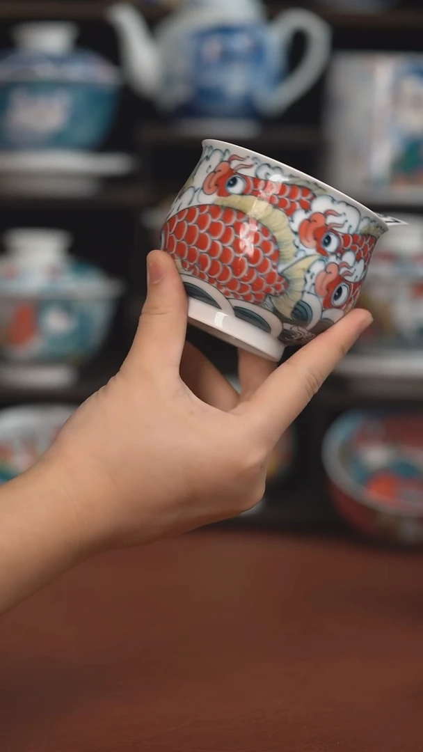 老师作品池鱼高卢氏杯内莲花（微瑕福利 ）