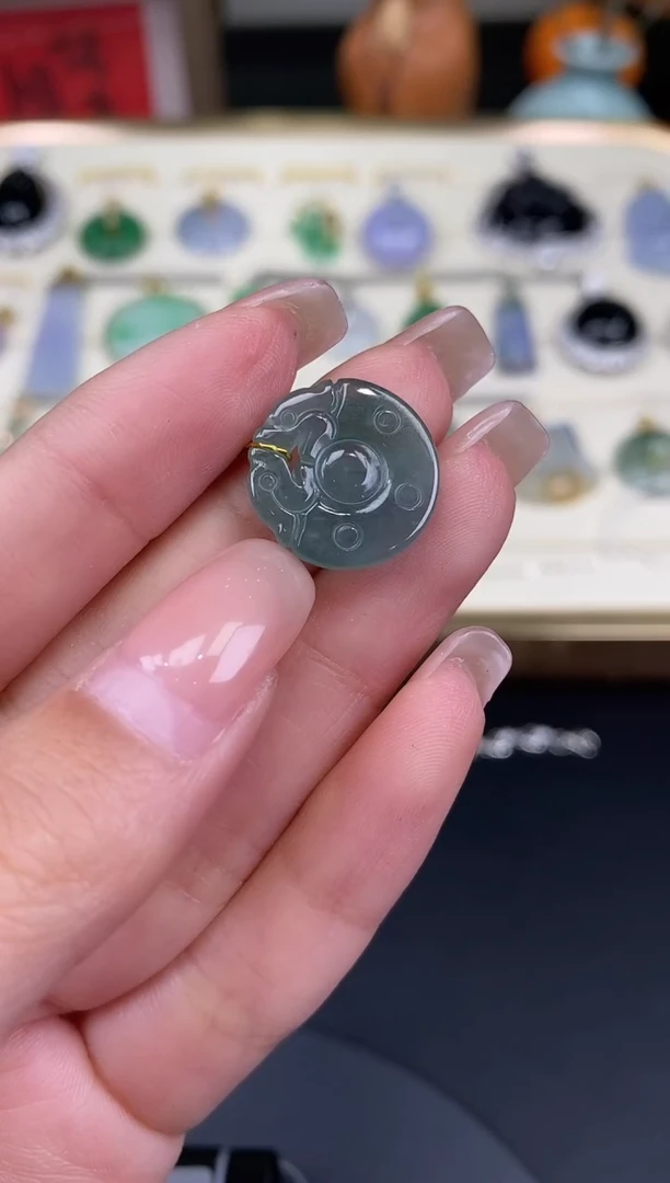 吊坠(不含链)未镶嵌翡翠龙牌@@CMT