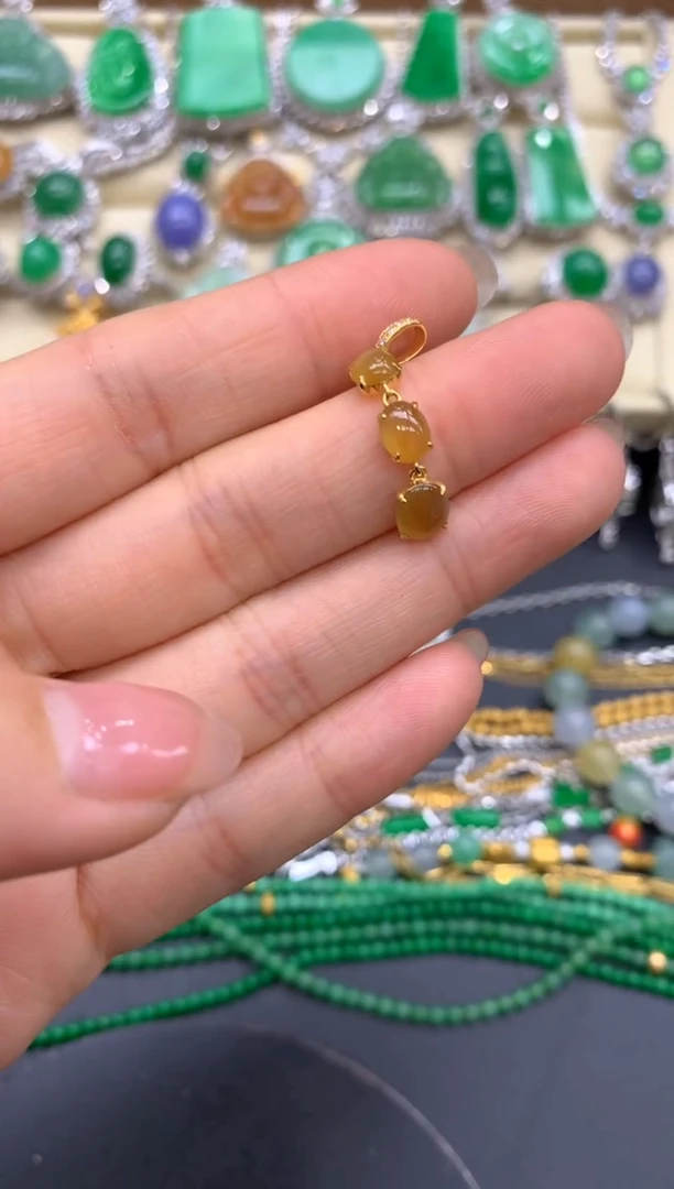 【闪购商品】翡翠颈饰18K金镶嵌153-中国好珍宝