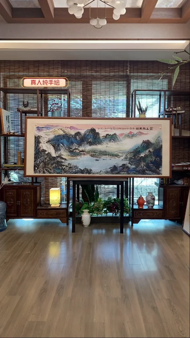 国画大*国画纯手绘纯实木205*85cm