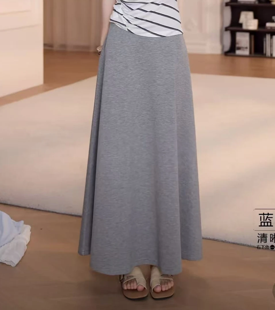 【YANYAN】夏季显瘦松紧腰纯色半身裙卫裙YY-4315