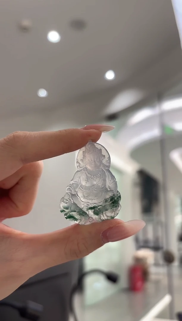 吊坠(不含链)未镶嵌翡翠黄财神吊坠多人不退不换