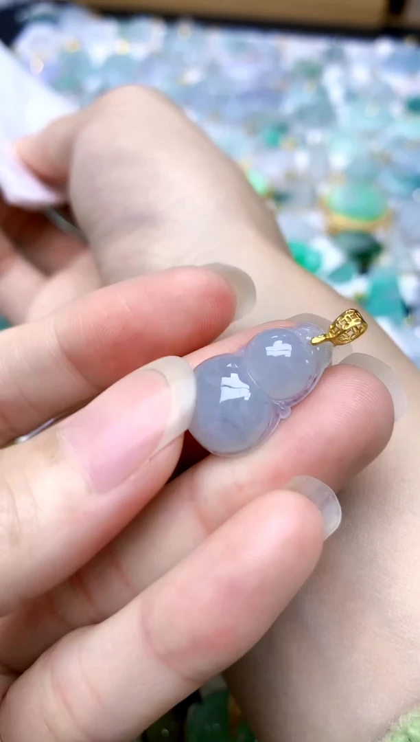 颈饰银S925镶嵌翡翠天然A货翡翠