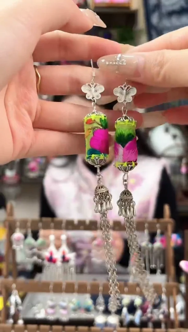 织绣民族风非遗老绣苗银饰品567